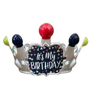 It’s My Birthday Silver Crown Party Hat
